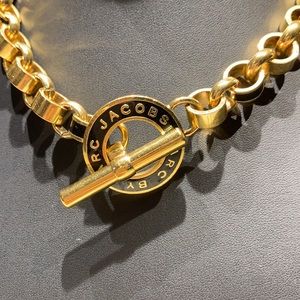 Marc by Marc Jacobs Gold and Black Toggle Necklace Choker Statement Preloved